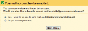 Email Setup Adding Email Address Step 3